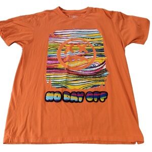 Bleecker & Mercer No Day Off Graphic T‎ Shirt Large L Men's Orange